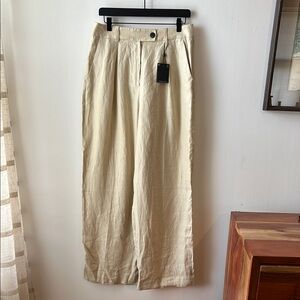Massimo Dutti NWT Linen Wide Leg Pants.  Size 8.